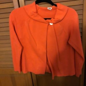 J crew orange swing short coat